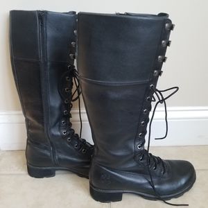 Timberland Lace-Up Tall Knee High Combat Boot